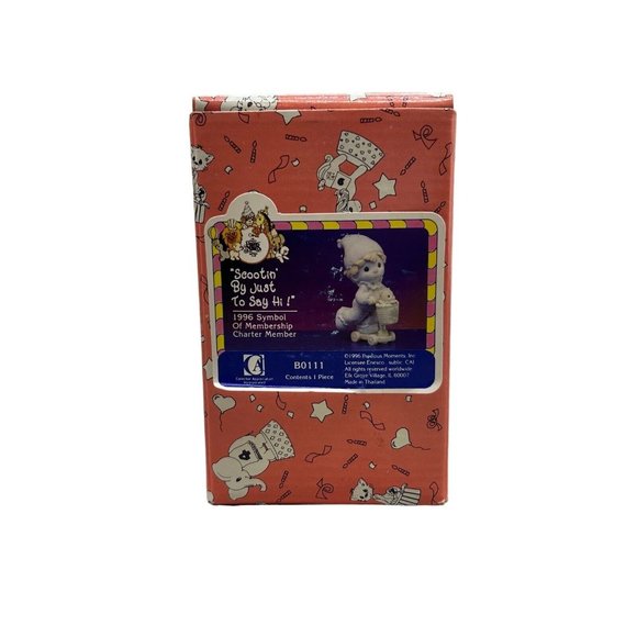 Precious Moments B0011 "SCOOTIN' BY JUST TO SAY HI" 1996 SOM Clown Scooter w/Box - Picture 3 of 13